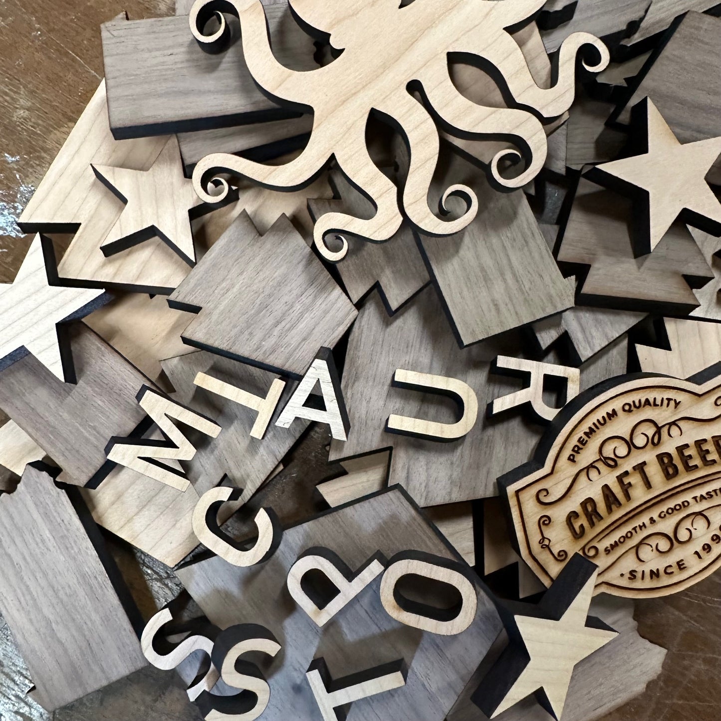 Thin wood shapes