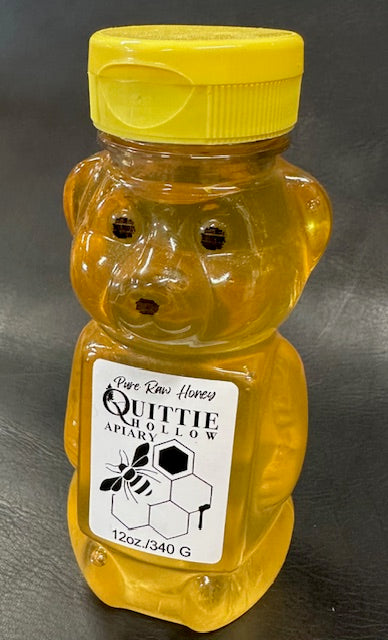 Raw Honey in a 12 oz squeeze bear
