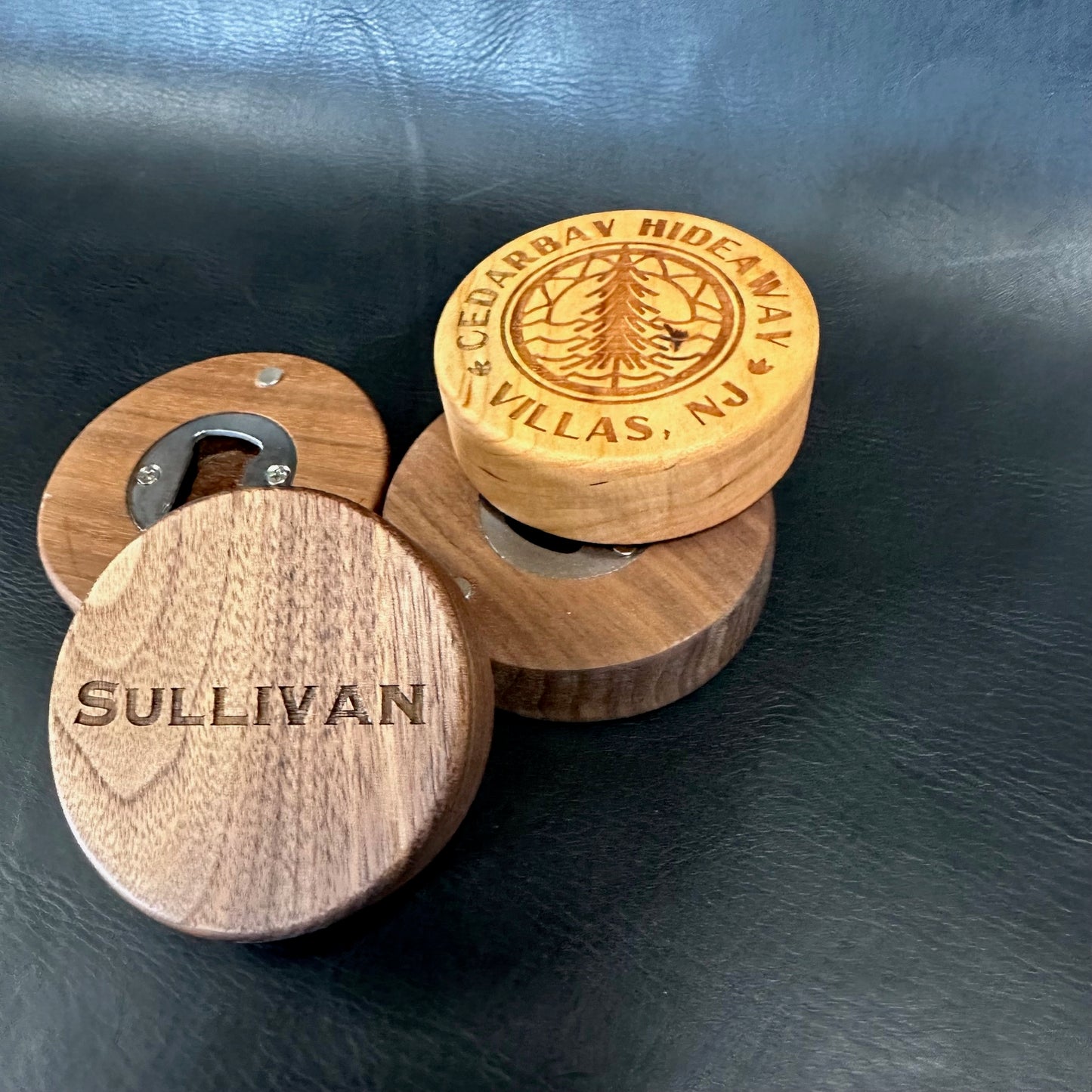 Bottle Opener - wood puck style