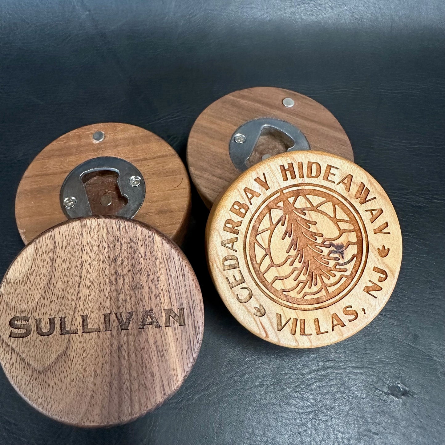 Bottle Opener - wood puck style