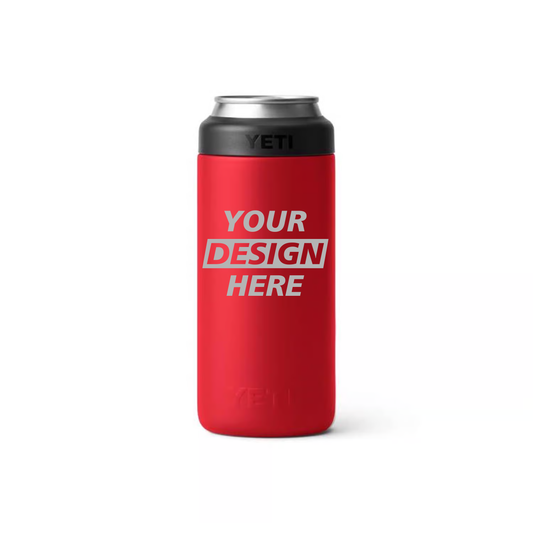 YETI Rambler 12 oz Colster Slim – Custom Laser Engraved (12 Unit Minimum)