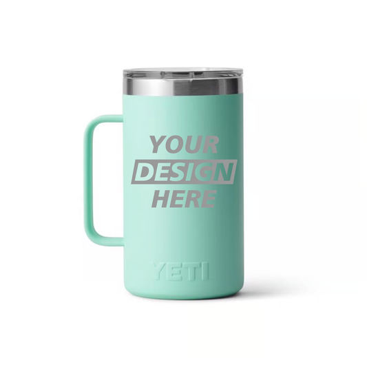 YETI Rambler 24 oz Mug – Custom Laser Engraved (12 Unit Minimum)