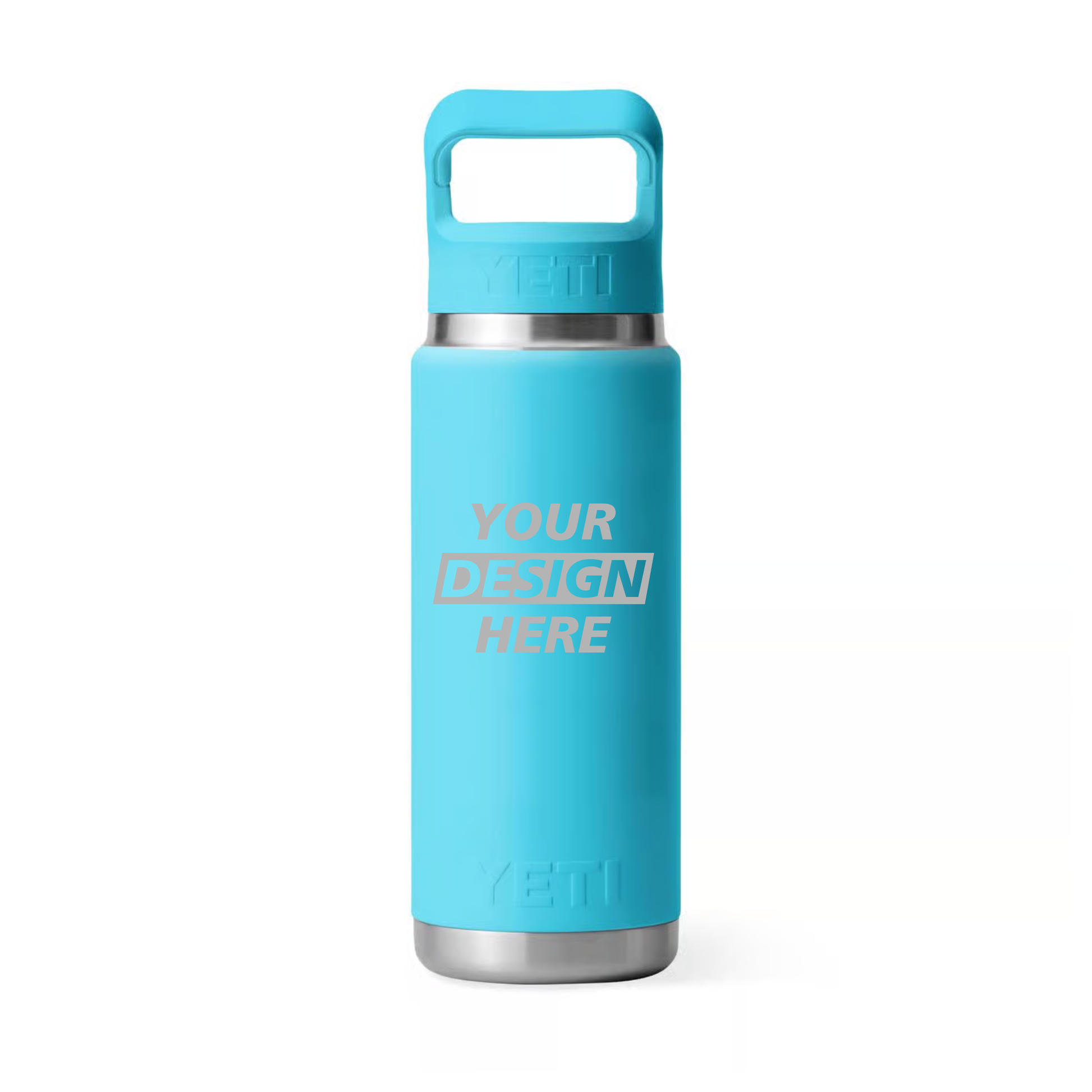 YETI Rambler 26 oz Bottle w/ Straw Cap– Custom Laser Engraved (12 Unit  Minimum) - Single side Logo engraving included