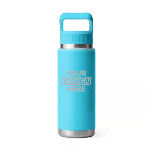 YETI Rambler 26 oz Bottle w/ Chug Cap– Custom Laser Engraved (12 Unit Minimum)