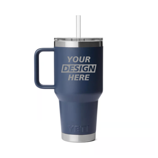 YETI Rambler 35 oz Straw Mug – Custom Laser Engraved (12 Unit Minimum)