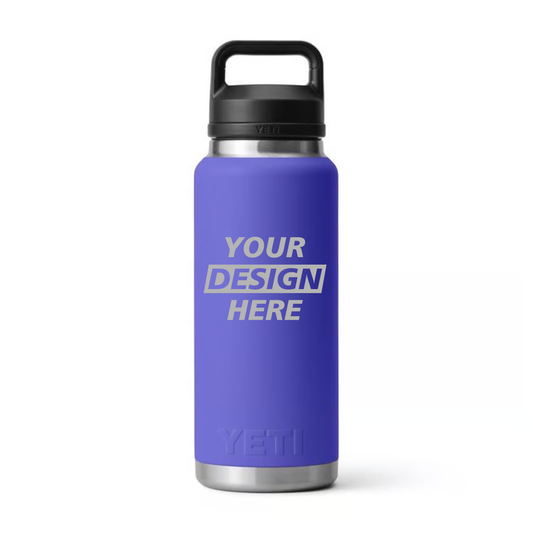 YETI Rambler 36 oz Bottle – Custom Laser Engraved (12 Unit Minimum)